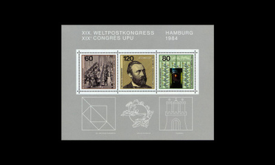 Saksa 1215-7BL19 ** Maailman postiliiton kokous, UPU (1984)