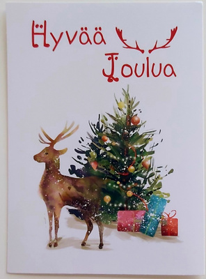 "Poro..joulukuusi"-KULKEMATON JOULUKORTTI