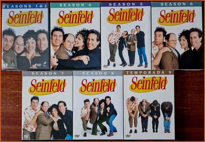 SEINFELD kaudet 1&2, 4, 5, 6, 7, 8 ja 9 - DVD Boxit