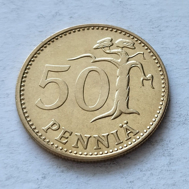 50 penniä, UNC, v. 1978