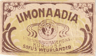 JUOMA ETIKETTI -  KURU SOFUS WEURLANDER LIMONAADIA (K15-S84)