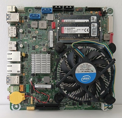 Intel DQ77KB thin mini-ITX emolevy + Core i7-3770S + 8 G ram