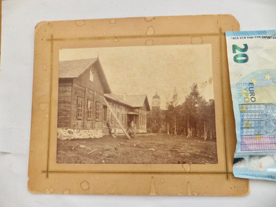 VANHA Valokuva Jaakkima Luov Karjala Kirkko ym 1900-l