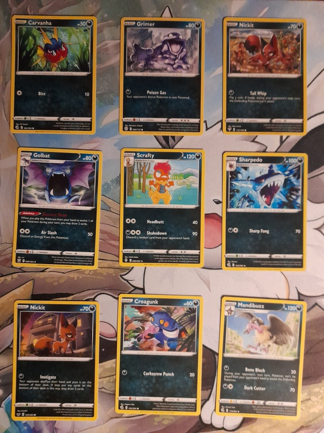 Pokemon Sword & Shield- sarjan kortteja, dark 2 - NM/M