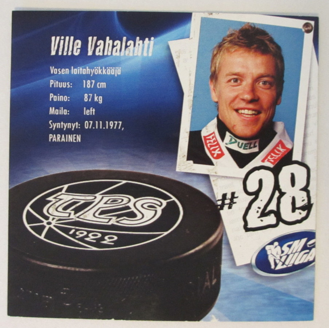 Ville Vahalahti kiekkojuustokortti TPS