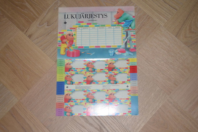 lukujärjestys tarra OP Hippo 