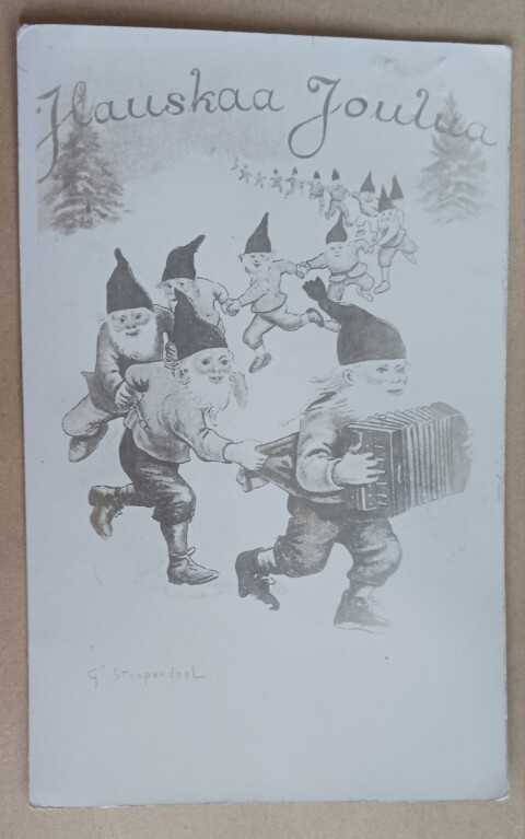 G. Stoopendaal: Tonttujoukko seuraa hanuritonttua, kulk.