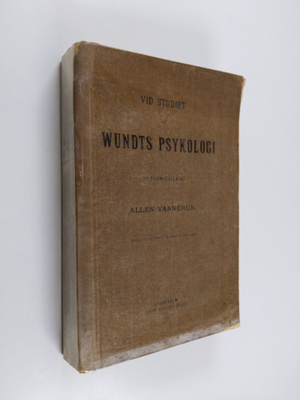 Karl Johan Alfred Vannerus : Vid studiet af Wundts psykol...