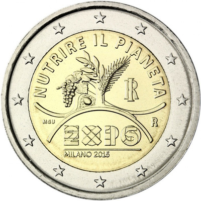 ** ITALIA 2€ 2015 Milan Expo pillerissä **