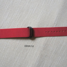 Nato 22mm punainen ranneke mustilla soljilla - pikkukuva 2