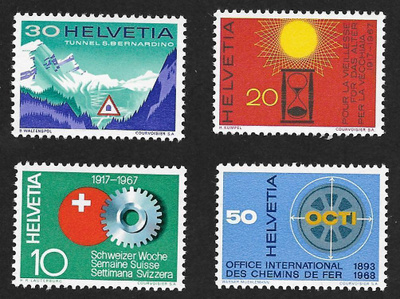 Sveitsi - Vuositapahtumia II 1967 (Mic. 858-861) ** sarja