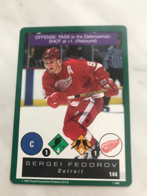 1995-96 Playoff One on One #144 Sergei Fedorov