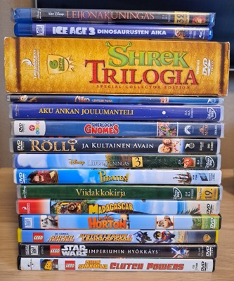 Lasten elokuvia DVD/Bluray