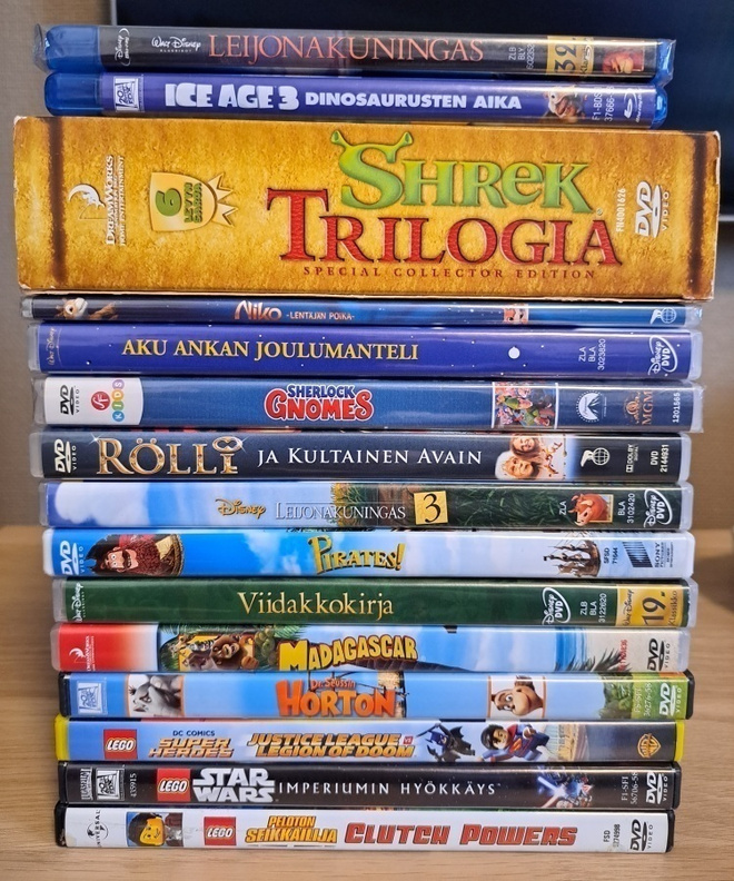 Lasten elokuvia DVD/Bluray