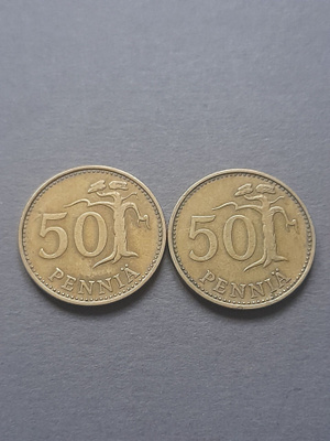 50 penniä 1967,1968