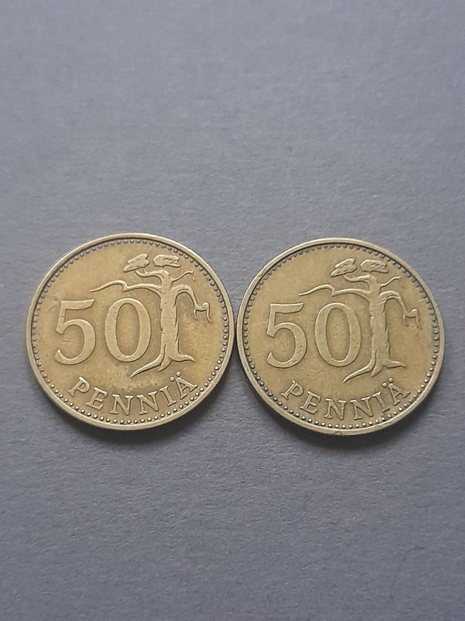 50 penniä 1967,1968