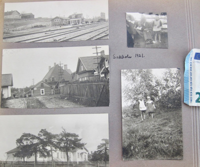 13 Valokuvaa Sakkola Karjalan Kannas Rautatie Asema ym 1921