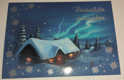 Hopea/Kultafolioitu joulukortti