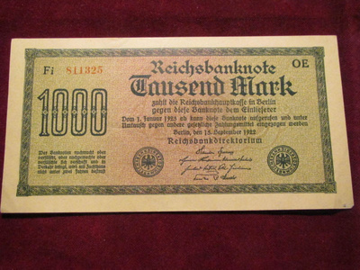 1000 mark 1922 Saksa-Germany