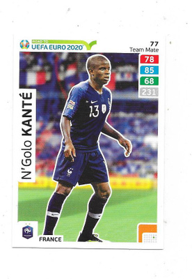 2020 Panini  Road to UEFA EURO 2020 #77 N`Golo Kante , FRA