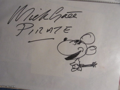Mick Green / Pirates piirustus + aito nimikirjoitus