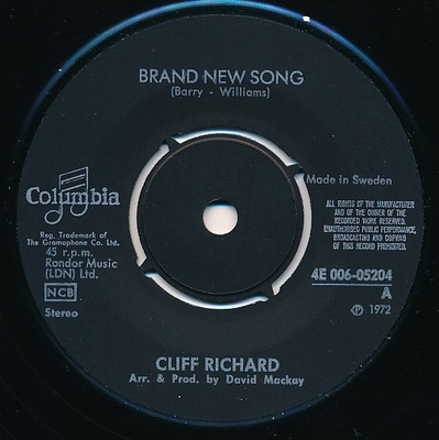 7” SINGLE Cliff Richard A Brand New Song / The Old Accordian