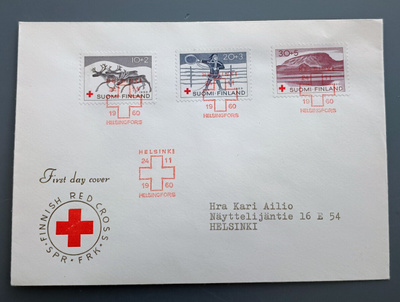 1960 FDC Punainen Risti, tuloleima