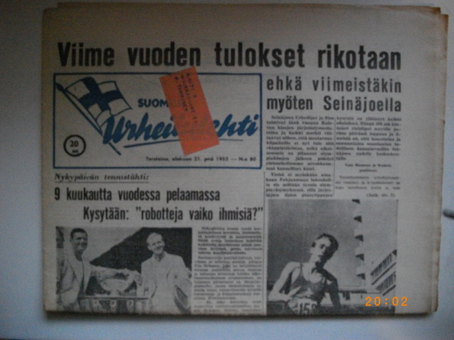 Suomen Urheilulehti Nro 80/1952 (25.2)