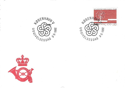 FDC TANSKA 3.5.1982 MS FÖRENINGEN 25 ÅR