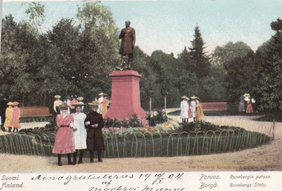 Porvoo, Runebergin patsas väri   b502