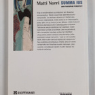Matti Norri : Summa ius : lain filosofian perusteet - pikkukuva 2