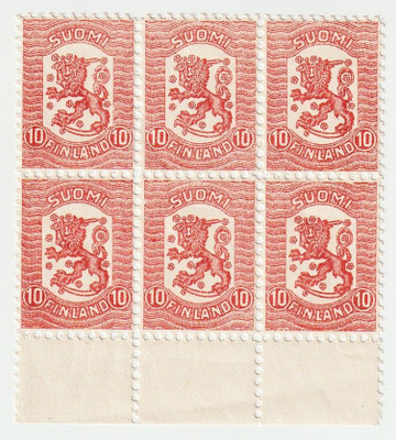 1918 Vaasan mallin 10p kuusilo leimaamattomana**
