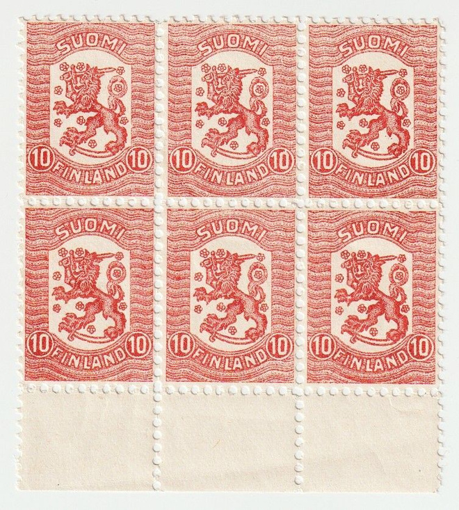 1918 Vaasan mallin 10p kuusilo leimaamattomana**