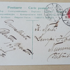 Leidi mietteliäänä penkillä, vanha väripk, p. 1908 - pikkukuva 2