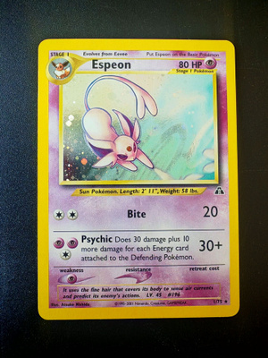 Pokemon kortti Espeon Neo Discovery holo
