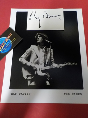RAY DAVIES [THE KINKS] NIMIKIRJOITUS + B/W KUVA