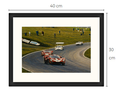 Uusi Le Mans 24H art print kehystetty 30 cm x 40 cm