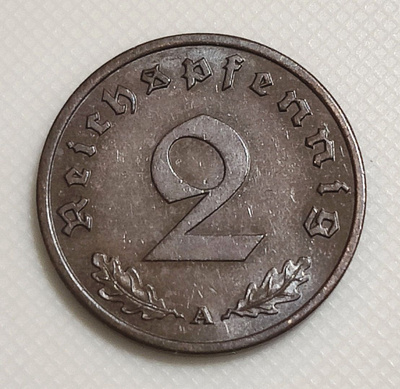 Saksa 2 Pfennig 1939A