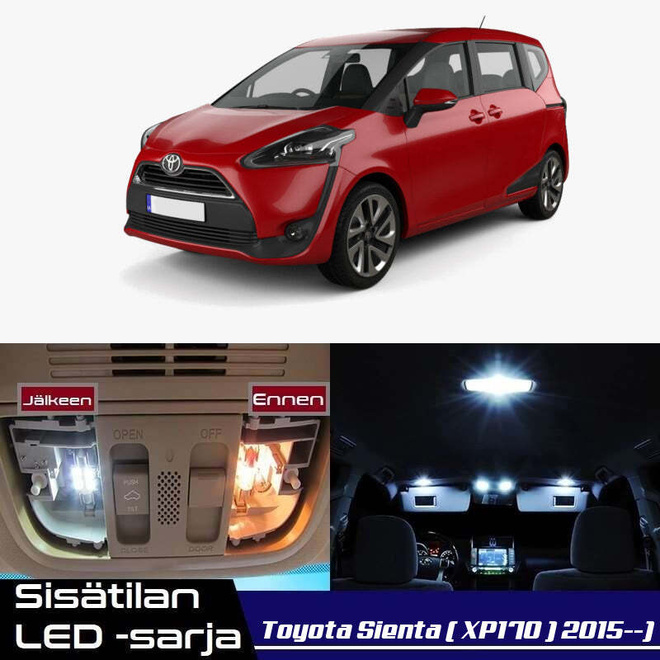 Toyota Sienta (XP170) Sisätilan LED-sarja 8-osai