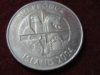10 kronur 2004. Islanti-Iceland