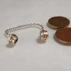 14k Kulta &Hopea sydän Genuine Pandora Sterling Silver & 14c - pikkukuva 5