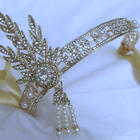 Flapper Diadeemi Korvakorut Satiinikäsineet & Höyhenpuuhka - pikkukuva 1