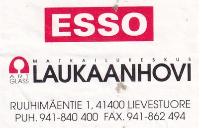 LIEVESTUORE, LAUKAANHOVI , ESSO     s9/3