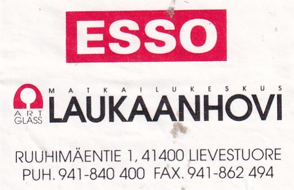 LIEVESTUORE, LAUKAANHOVI , ESSO     s9/3