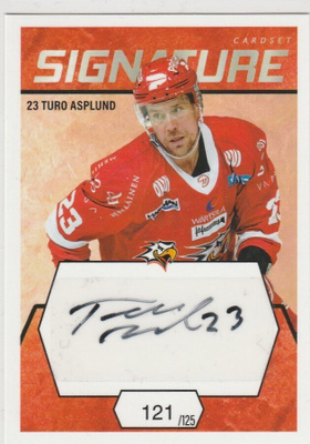 2021/22 Cardset Signature Turo Asplund , Sport