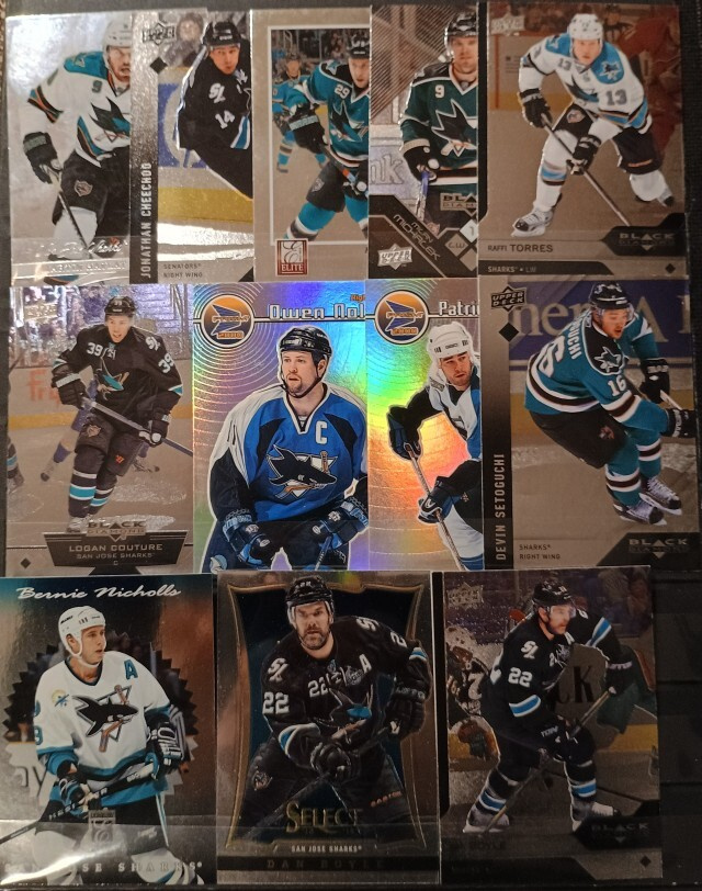 13 x SAN JOSE SHARKS Hienoista Sarjoista