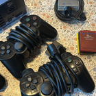 Playstation 2 FAT Aqua Blue, 4kpl ohjaimia + muistikortteja - pikkukuva 5