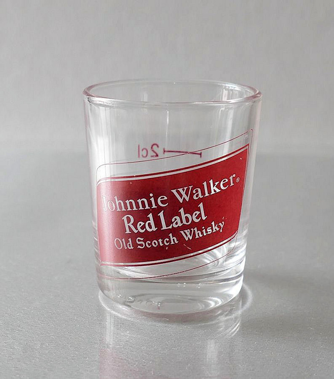Johnnie Walker,  Red Label old Scotch Whisky shot -lasi