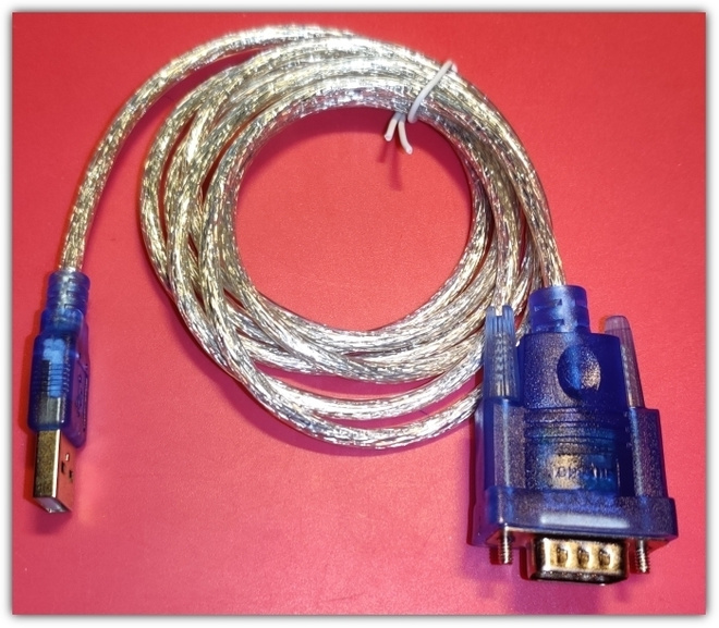 USB A - RS232 DB9 -sarjakaapeli (uros-uros), 1,5m  #30408