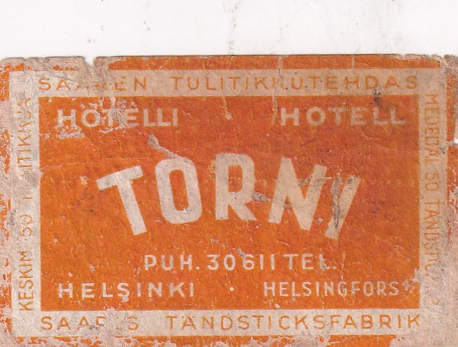 Helsinki, Hotelli TORNI, Saaren Tulitikkutehdas   8/15